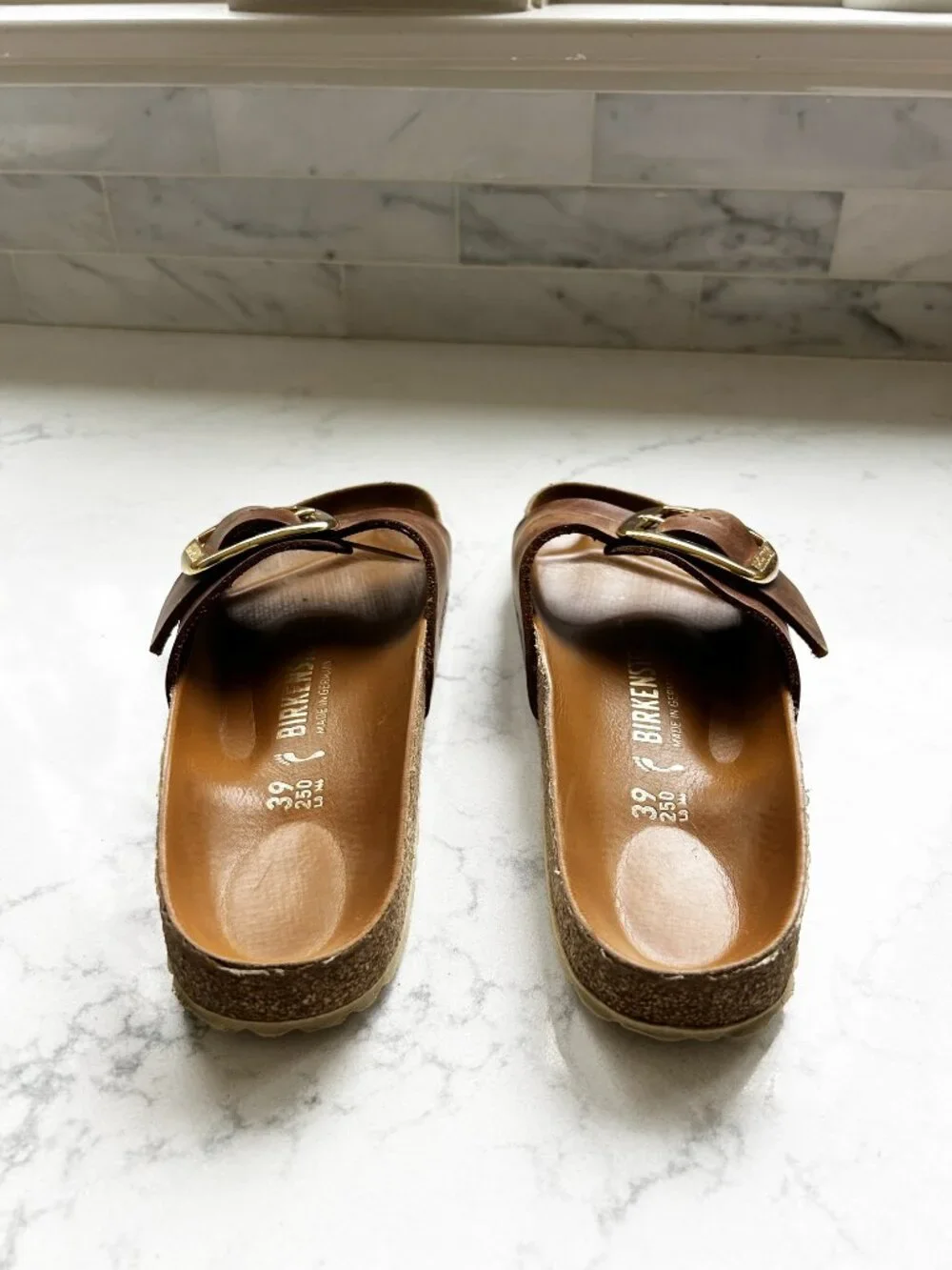 Birkenstock Madrid Big Buckle Sandals in Cognac (US 8-8.5 / EU 39) - Picture 5 of 7